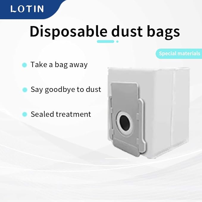 LOTIN Replacement Parts Kit Compatible with Roomba s9(9150),s9+(9550), Series Vacuum Cleaner.Pack of 2 Set of Multi-Surface Rubber Brushes,8 Side Brushes,8 Filters,10 Dust Bags,2 Tools …