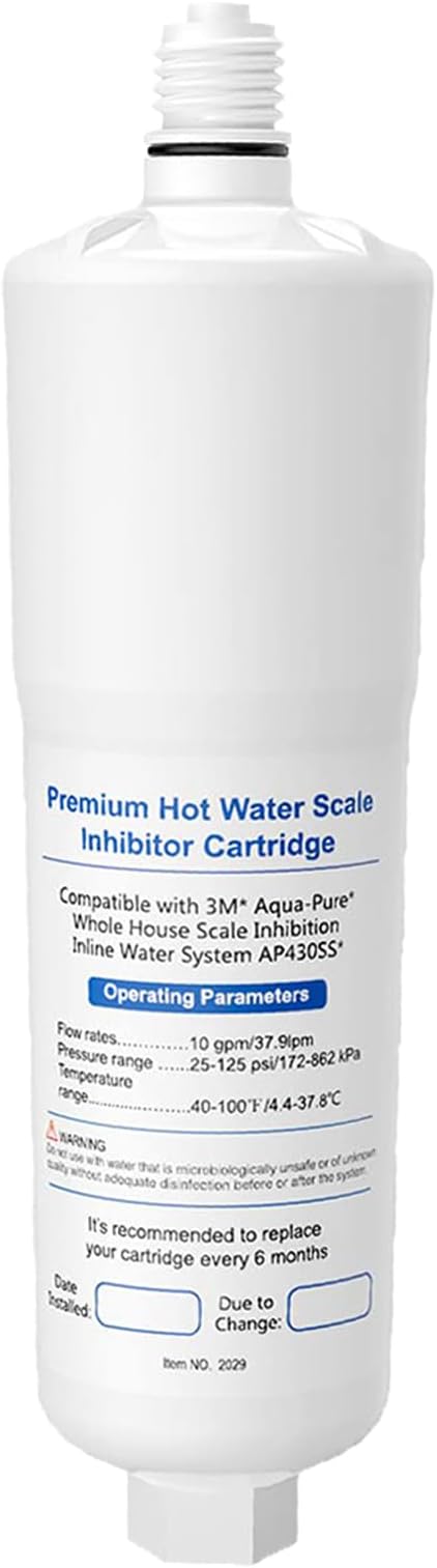 1 Pack AP431 Replacement Cartridge for Aqua-Pure AP430SS, Whole House Water Scale Inhibition System, Helps Prevent Scale Build Up On Hot Water Heaters and Boilers AP431 Cartridge