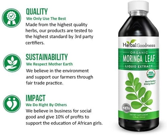 Herbal Goodness Moringa Leaf Extract - Parent (Moringa Leaf Extract 12oz)