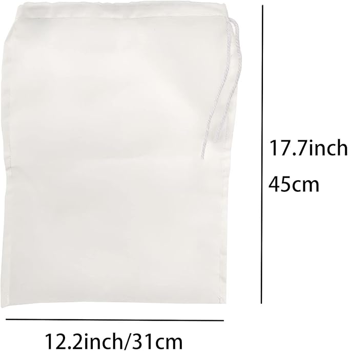 2 Pack 12.2×17.7inch nut bag strainer with Fruit Roll Sheets, 100 Micron Fine Mesh Nylon Cheese cloths Multi-use Food Grade Almond Nut Milk Bags,Nylon Food strainer bags & yogurt strainer