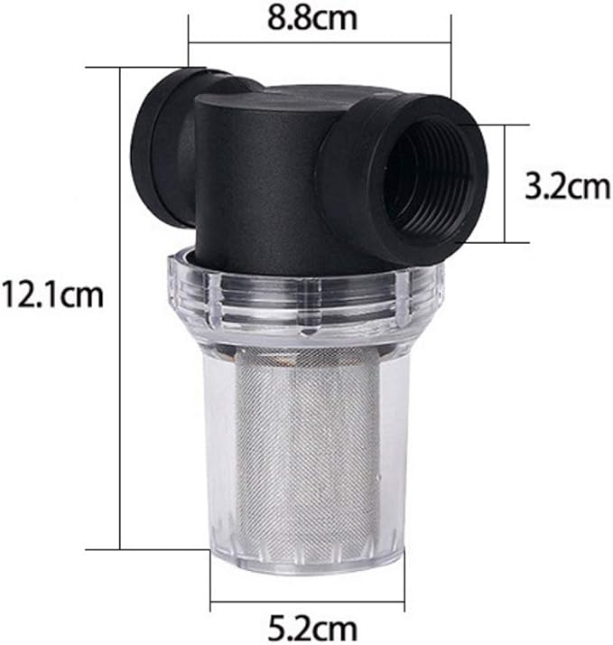 1Pcs Garden Pond 1 inch Inline Mesh Strainer Water Pump Filter Irrigation High Flow Pipeline Filter Garden Interface Strainer(Size:80 mesh)