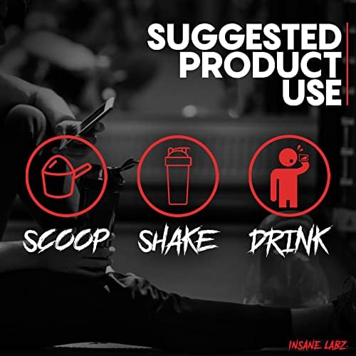 Insane Labz Psychotic, High Stimulant Pre Workout Powder, Extreme Lasting Energy, Focus and Endurance with Beta Alanine, Creatine Monohydrate DMAE, 35 Srvgs (Gummy Candy)