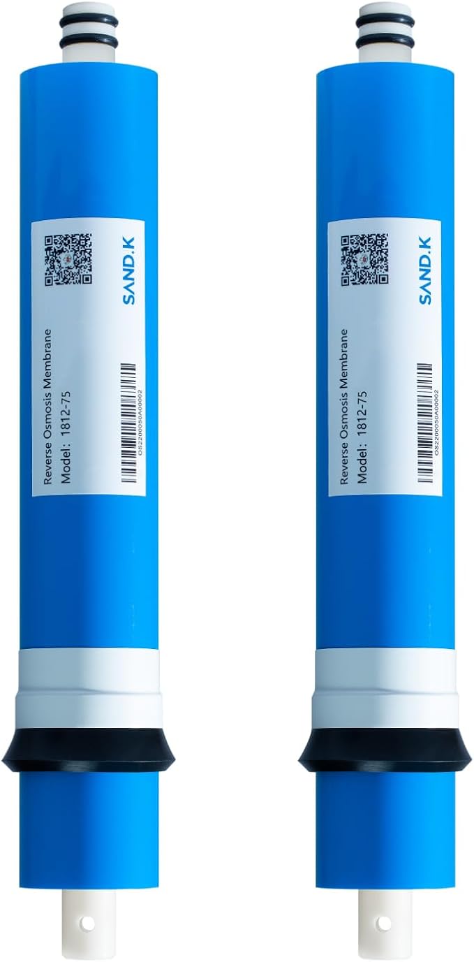 75 GPD RO Membrane Filter Replacement, 11.75" x 1.75" Reverse Osmosis Water Filter Membranes Replacement for Home Drinking Under Sink RO Water Filtration System, 2-Pack