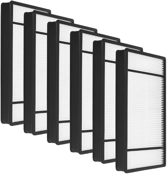 Nispira True HEPA Replacement Filter H Compatible with Honeywell HRF-H2 Fits Air Purifier Model HPA050, HPA150, HPA060, HPA160, HHT055, HHT155, 6 Packs