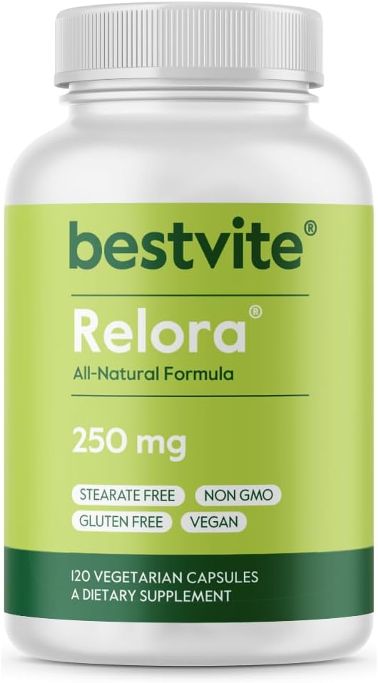 BESTVITE Filler-Free Relora 250mg (120 Vegetarian Capsules) – Clinically Researched – No Stearates – Vegan – No Fillers – Supports The Management of Occasional Stress*