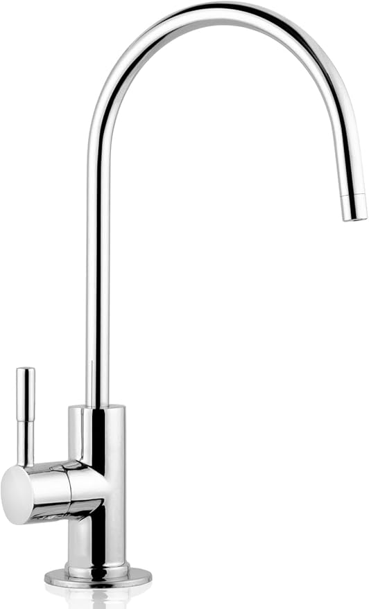 iSpring GA1-B Reverse Osmosis, Kitchen Bar Sink Lead-Free Drinking Water Faucet, Contemporary Style, High Spout, Chrome - 1/4"