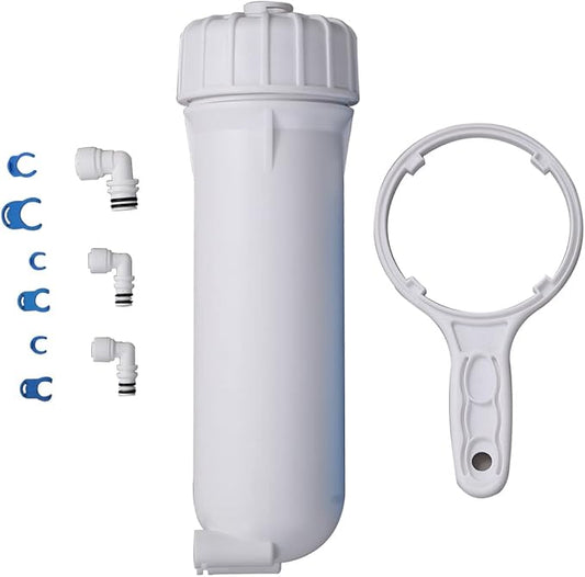 HUINING 3012 RO Membrane Housing with 3/8 1/4 Quick Connector,Wrench Set for 200/300/400/500 GPD (2812/3012) Residential Reverse Osmosis Membrane Water Filter Home Drinking Water Filtration System