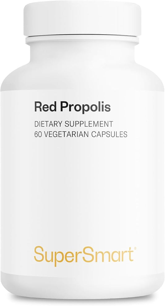 Supersmart - Red Propolis 800mg per Day (High Potency) - Natural Red Propolis Brazil Supplement - 300 Synergistic Antioxidants | Non-GMO & Gluten Free - 60 Vegetarian Capsules