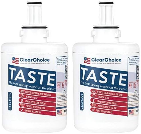 Clear Choice Taste Filter Replacement for Samsung DA29-00003G DA97-06317A Refrigerator Water Filter Compatible with DA97-06317A, NSF/ANSI 42 Certified, Box of 2, Made in the USA