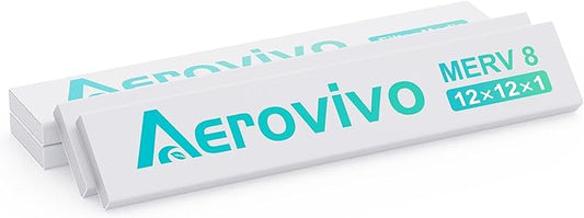 12x12x1 Air Filter Refills, 4 Pack MERV 8 Refills Only for AErovivo Reusable ABS Frame (Not Included)