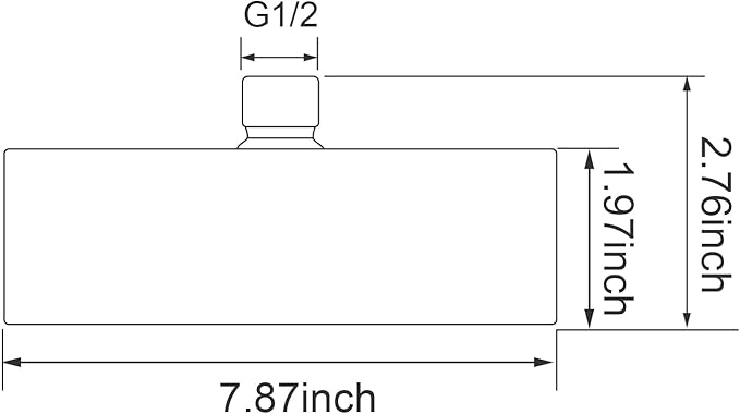 AULEEND，high pressure shower heads，with Anti-Clog Rubber Jets - 360° Rotation Adjustable Shower Head -7.87inches (D-Brushed Gold)