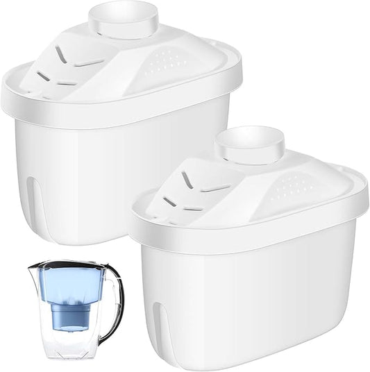 2 Pcs Alkaline Water Filter Replacement Alkaline Water Pitcher Replacement Cartridge for Healthy Drink, 7 Stage Filtration System to Purify