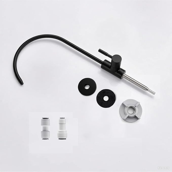 Drinking Water Faucet for Kitchen Sink SUS304 Stainless Steel Water Filter Faucet RO Reverse Osmosis Filtration Bar Sink Matte Black, WF1-BK