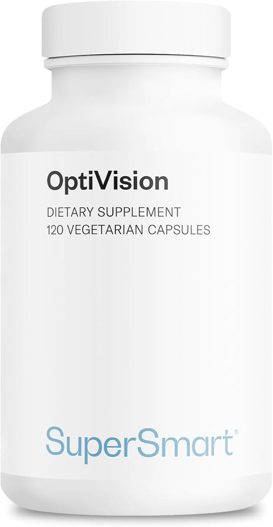 Supersmart - OptiVision (Advanced Formula) - with Bilberry Extract, Black Currant, Lutein, Zeaxanthin, Astaxanthin - Eyes Supplement | Non-GMO & Gluten Free - 120 Vegetarian Capsules