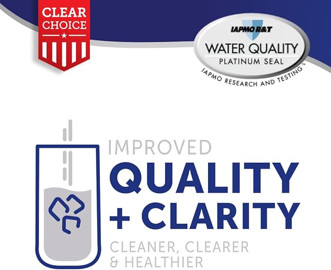 Clear Choice Taste Filter Replacement for Whirlpool 4396508 EDR5RXD1 Filter Compatible with FILTER5 WF285 WPRF-100 8212652 Refrigerator Water Filter, NSF/ANSI 42, Box of 2, Made in the USA