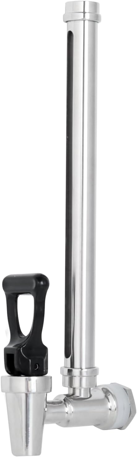 7 Inch 304 Stainless Steel Sight Glass Spigot Clear View Water Level with Red Floating Ball, Compatible with 1.5,2.25 Gallons Berkey, Doulton, Waterdrop, Purewell Gravity Water Filter(7 Inch)