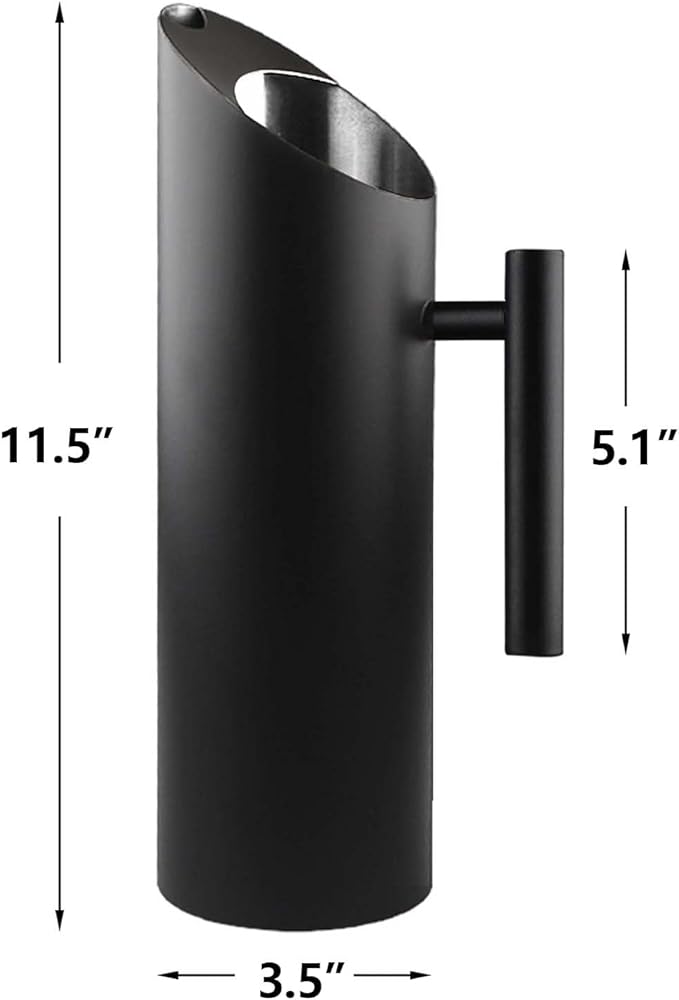 Stainless Steel Water Pitcher Carafe 53oz Polished Metal Pitcher Iced Coffee Pitcher Water Filter Pitcher for Cold Drinking by GWENBHMTOOL