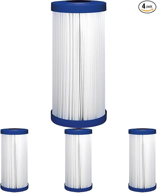 GE FXHSC Whole House Water Filter | Replacement for Water Filtration System | NSF Certified: Reduces Sediment, Rust & Other Impurities from Water | Replace Every 3 Months for Best Results | 1 Filter