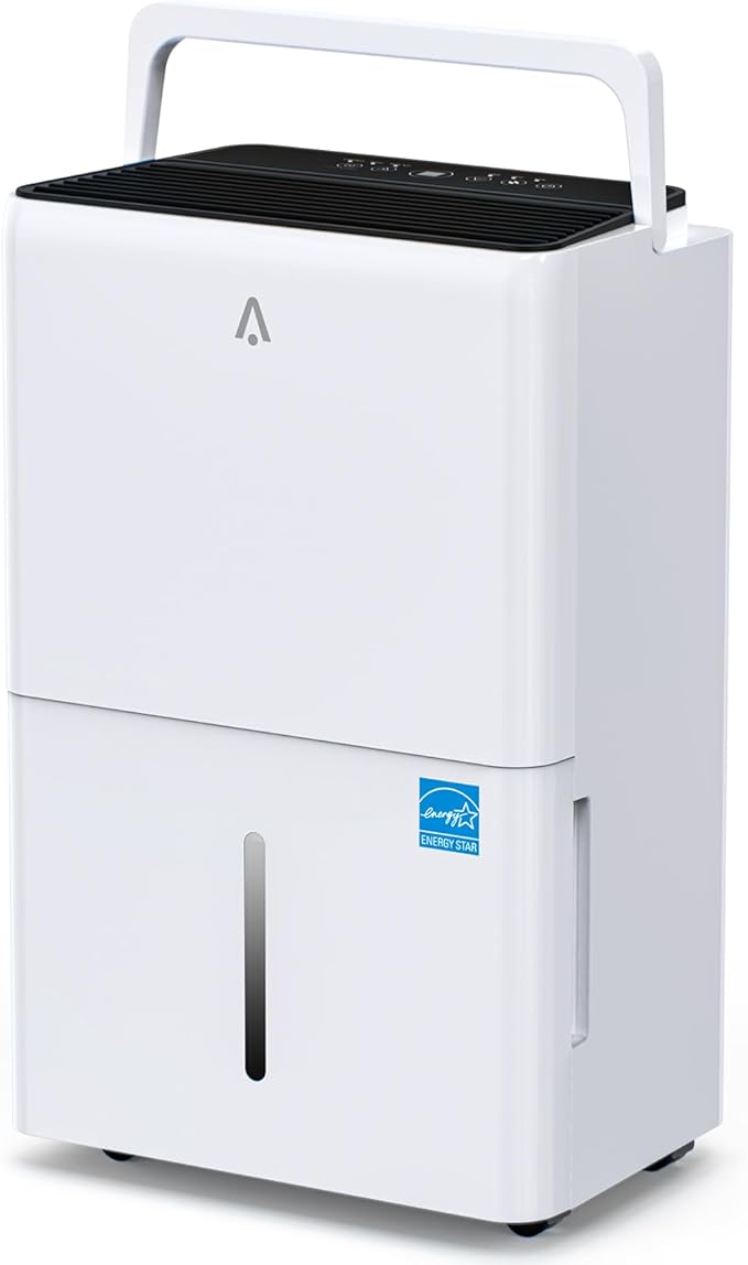 25-Pint Portable Efficient Dehumidifier for 2000 Sq.Ft – Compressor Unit with Smart Humidity Control, Adjustable Airflow & Timer, Ideal for Basements, Crawl Spaces, Garages & Large Rooms