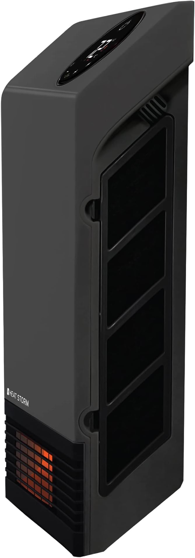 Heat Storm Wall Gray HS-1000-WX Deluxe Indoor Infrared Space Saving-1000 Watts-Remote Control-Home & Office Heater-Safe to Touch Grill, 13x4x17