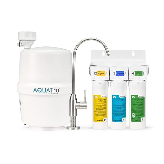 AquaTru Under Sink Reverse Osmosis Water Filter System with Alkaline pH+ Filter | Certified to Remove Lead, Chlorine, Fluoride, PFOA, PFOS & More for Pure Great-Tasting Water