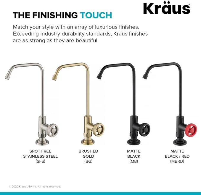KRAUS Urbix 100% Lead-Free Kitchen Water Filter Faucet in Matte Black, FF-101MB