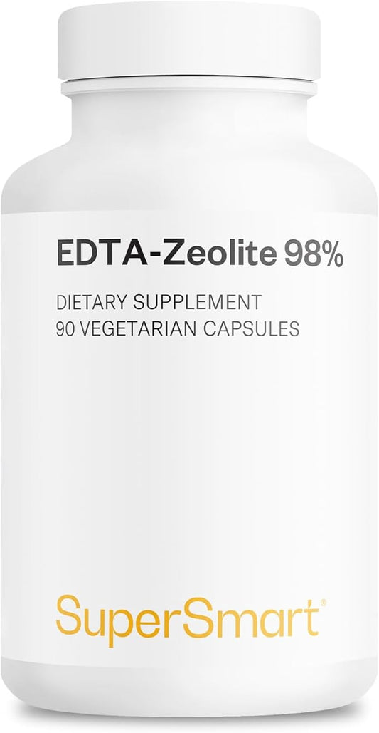Supersmart - EDTA Zeolite 98% (Advanced Formula) - with Milk Thistle & Parsley - High Potency Supplement | Made in USA | Non-GMO & Gluten Free - 90 Vegetarian Capsules
