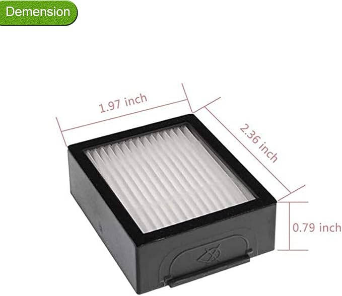 Fuyoda 6 Pack Upright Filters Replacement Compatible with irobot Roomba E&I Series E5(5150) E6(6198) i3(3150) i3+(3550) i4(4150) i4+ i6 i6+(6550) i7(7150) i7+(7550) i8 i8+ Plus Robot Vacuums