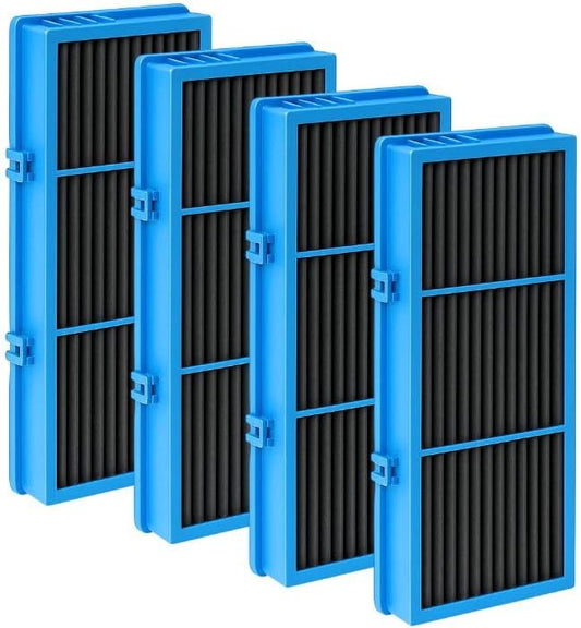 Nispira AER1 Filter Replacement for Holmes Air Purifier HAPF30AT HAP242-NUC, True HEPA Carbon Infused Odors Dust VOCs Remover, 4 Packs 1.2 x 10 x 4.6 Inches