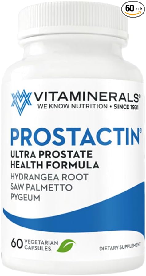 Vitaminerals® Prostactin | Prostate Support | Saw Palmetto 230mg | Pygeum | Lycopene | Pumpkin Seed & More | 60 Veggie Caps