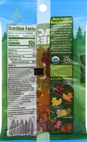 Black Forest Organic Gummy Bears, 4 Ounce
