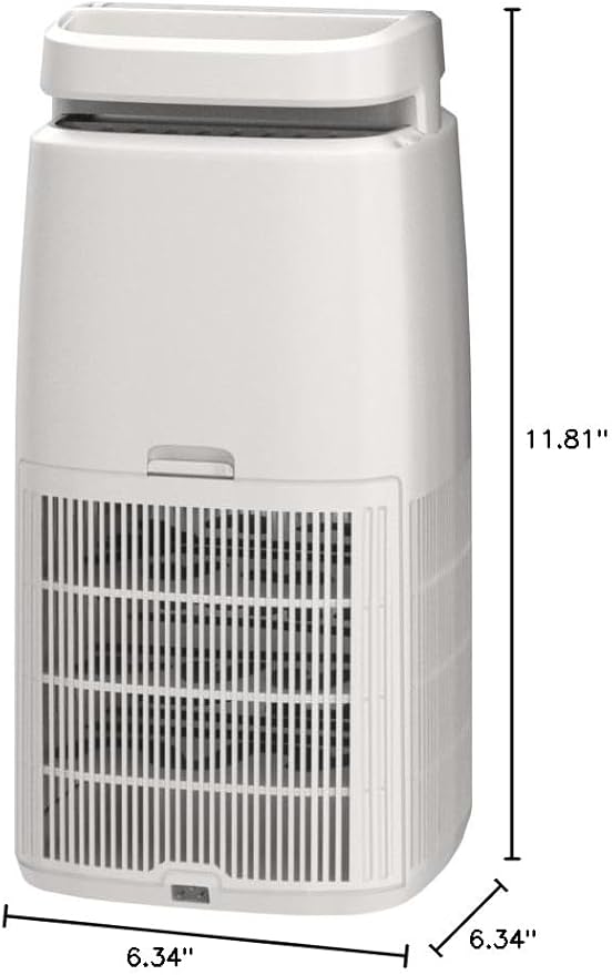 POMORON 4-in-1 Air Purifiers for Home, Air Ionizer Negative Ion Generator, H13 HEPA Filter, UV, Covers 1250 Ft² 99.97% Removal Rate for Pollen Smoke Pet Dander Air Cleaner for Bedroom, MJ002H, White