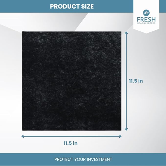 2-Pack Activated Carbon Charcoal Filters For Range Hood - Premium 11.5" x 11.5" Range Hood Filter Replacement for Zephyr Models - For Superior Air Filtration and Home Improvement