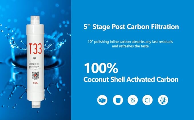 5 Stage Reverse Osmosis Replacement Filter Kit with 75GPD Membrane 5pcs Replacement Cartridge Pack Kit for Standard Reverse Osmosis RO Systems Complete RO Filter Set