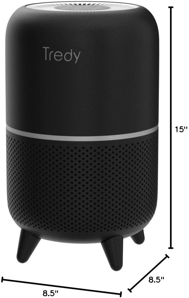 Tredy HEPA Air Purifier for Home Large Room,Ozone Free Captures 99.97% Smoke Pets Danders Hair Pollen and Other Particles(Available for California)