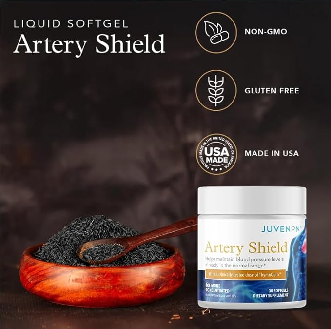 Juvenon Artery Shield - Supplement with Black Seed Oil