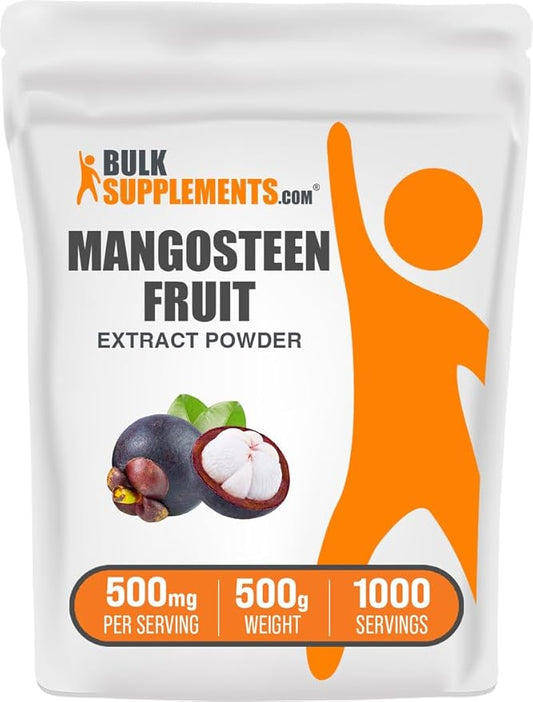 BulkSupplements.com Mangosteen Extract Powder - Superfood Supplement, from Mangosteen Fruit - Gluten Free, 500mg per Serving, 500g (1.1 lbs) (Pack of 1)