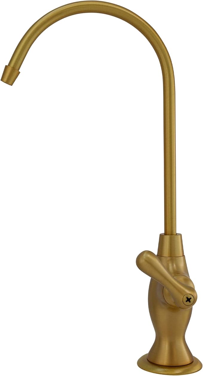 Non-airgap RO Faucet Reverse Osmosis Drinking Water Filtration System Water Dispenser Spout (Classic Bronze). Vase Style with Faucet Wrench. NSF Certified.