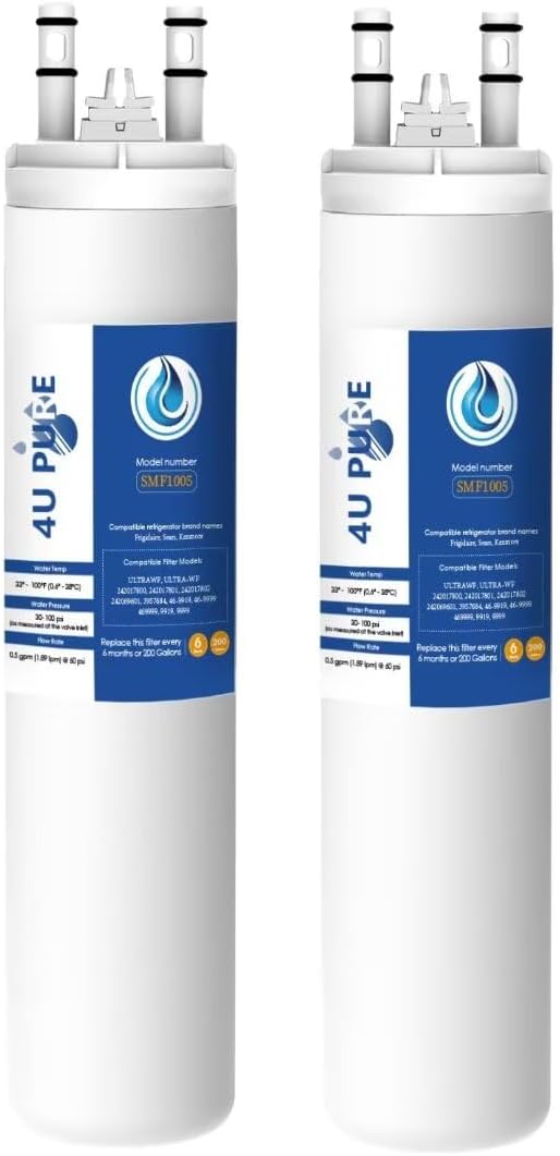Replacement for Frigidaire ULTRAWF, Pure Source Ultra, Kenmore 9999, 469999, 46-9999, A0094E28261 Refrigerator Water Filter - 2 PC (Height 11 inches)