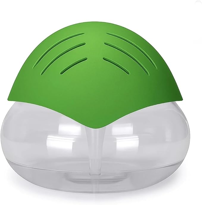 Air Purifier (Green) - Water Filter Air Washer For Home and Office - Essential Oil Aroma Diffuser With LED Night light - Small Air Cleaner For Smoke and Pets (Green)