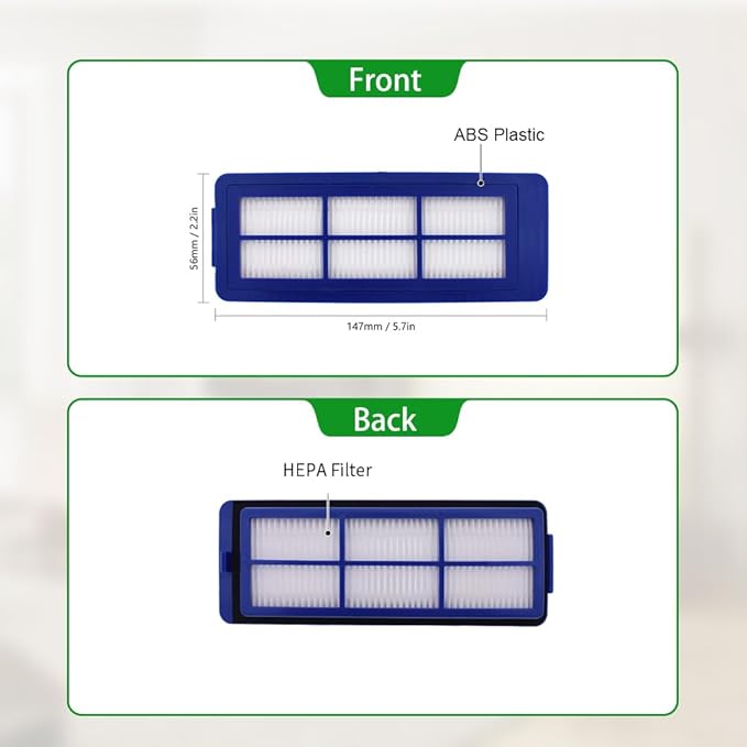 Neutop Replacement Filters Compatible with eufy Robovac 11S Max, 15C Max, G30, G30 Edge/Hybrid/Verge, G10, G20, Robot Vacuums Accessories with Cleaning Brush