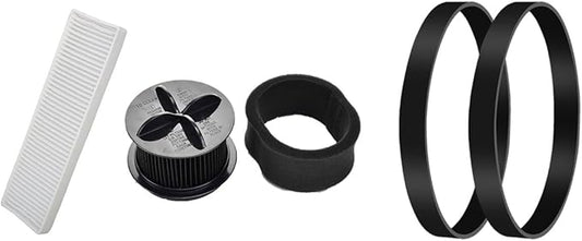 Replacement for Bissell Style 9 Hepa Filter Kit Style 32R9 Filters + 2 Bissell Style 9 Belts. Compatible with Bissell CleanView Helix Vacuum 95P1, 82H1, 82H1H, 82H1M, 82H1R, 82H1T Cleaner, Black