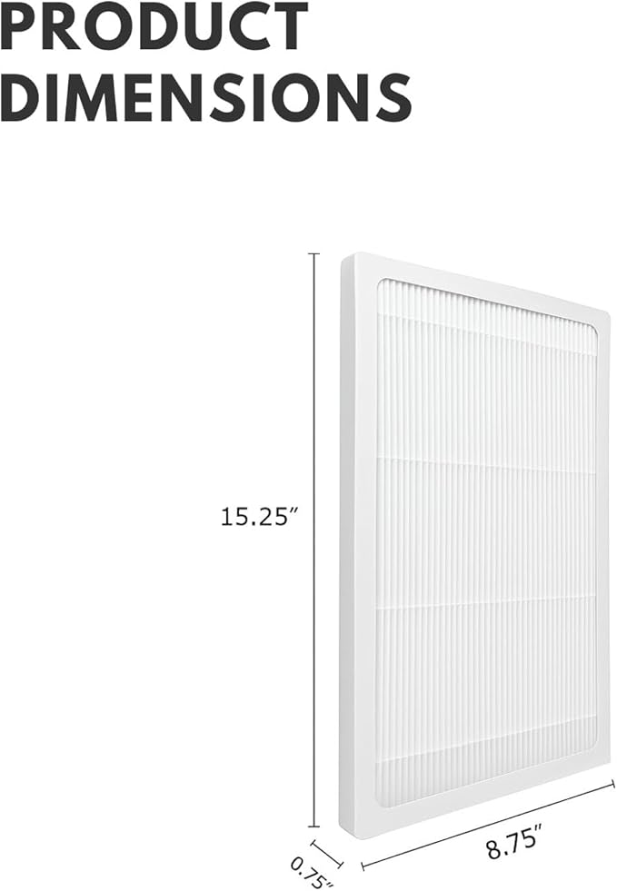 Nispira True HEPA Filter Compatible with 3M Filtrete Ultra Quiet Air Cleaning Model FAP02 FAP01-RMS and FAP02-RMS. Compared to Part FAPF02 FAPF024, 8 Packs