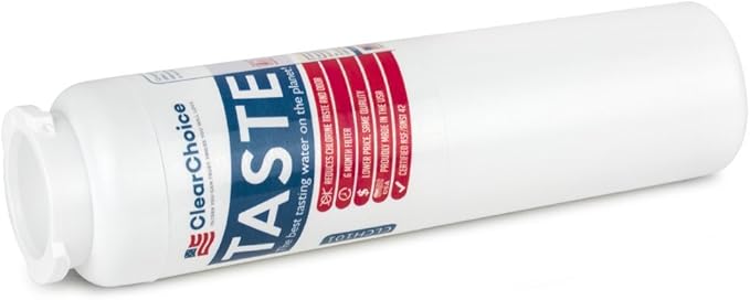 Clear Choice Taste Filter Replacement for Whirlpool UKF8001 WF50 Filter Compatible with EDR4RXD1 EFF-6013A FILTER4A FILTER4 Refrigerator Water Filter, NSF/ANSI 42, Box of 3, Made in the USA