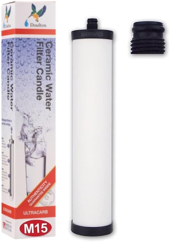 Doulton M15 UltraCarb Ceramic Drinking Water Filter Candle for Franke 02, Franke Triflow, Filterflow, All 1st Gen Steel and 2nd Gen Plastic Housings ¦ FRX01 ¦ 10 inch ¦ M15 Thread ¦ W9223021 (1 Pack)