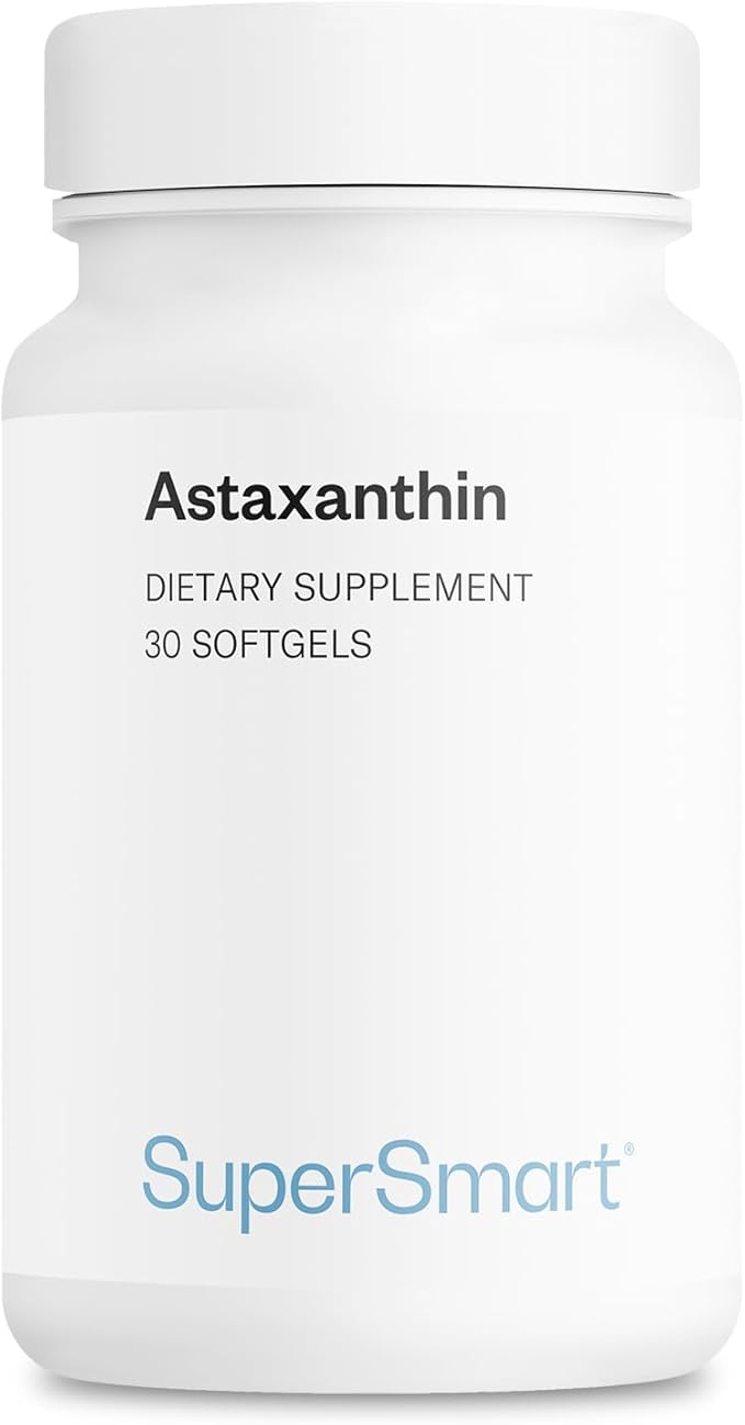 Supersmart - Astaxanthin 4 mg Per Day - Powerful Antioxidant Carotenoid | Non-GMO & Gluten Free - 30 softgels