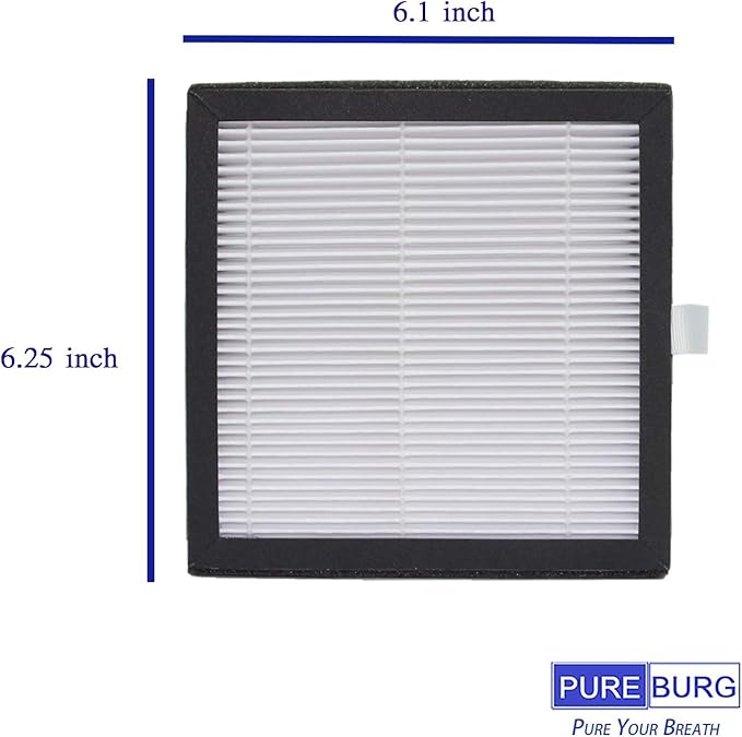 PUREBURG Replacement Filter Compatible with Tenergy Sorbi DH02 Dehumidifier Air Purifier 2-in-1(1000ML) & Afloia Q8 & Honati Hysure Q7,3-Pack H13 HEPA + Activated Carbon Version