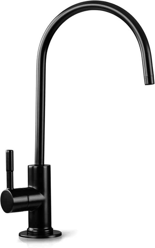 iSpring GA1-ORB Lead-Free Reverse Osmosis, Kitchen Bar Sink RO Drinking Water Faucet, Contemporary Style, High Spout, Oil Rubbed Black - 1/4"