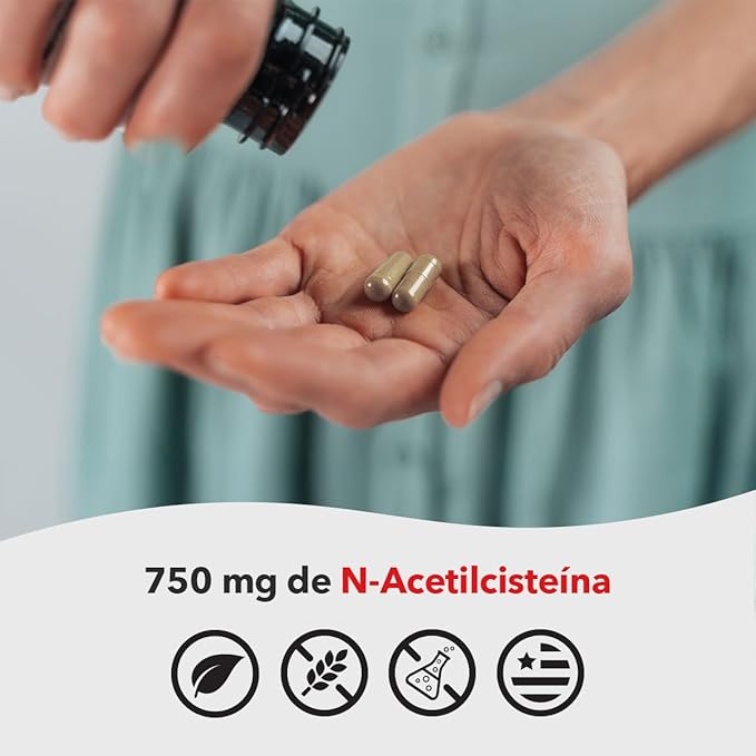 LifeSeasons Essentials N-Acetyl Cysteine (NAC) - Supports Brain, Liver, Heart & Immune Function - Detoxification Supplement - Boosts Immunity & Kidney Health - 60 Capsules