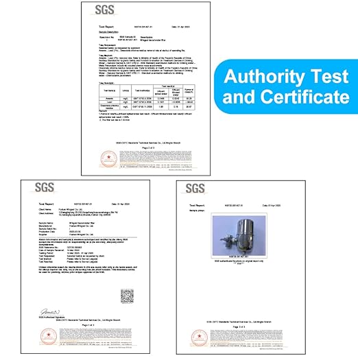 WINGSOL Stainless Steel Water Filter for Sink Faucet, NSF/ANSI 42 & 53, 360° Rotating Tap Purifier Reduces PFAS, Lead, Chlorine & Microplastics, 350 Gallons Long-Lasting for Kitchen & Bathroom